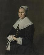 Frans Hals Portrait of woman with gloves china oil painting artist